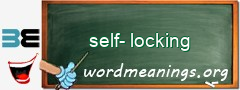 WordMeaning blackboard for self-locking